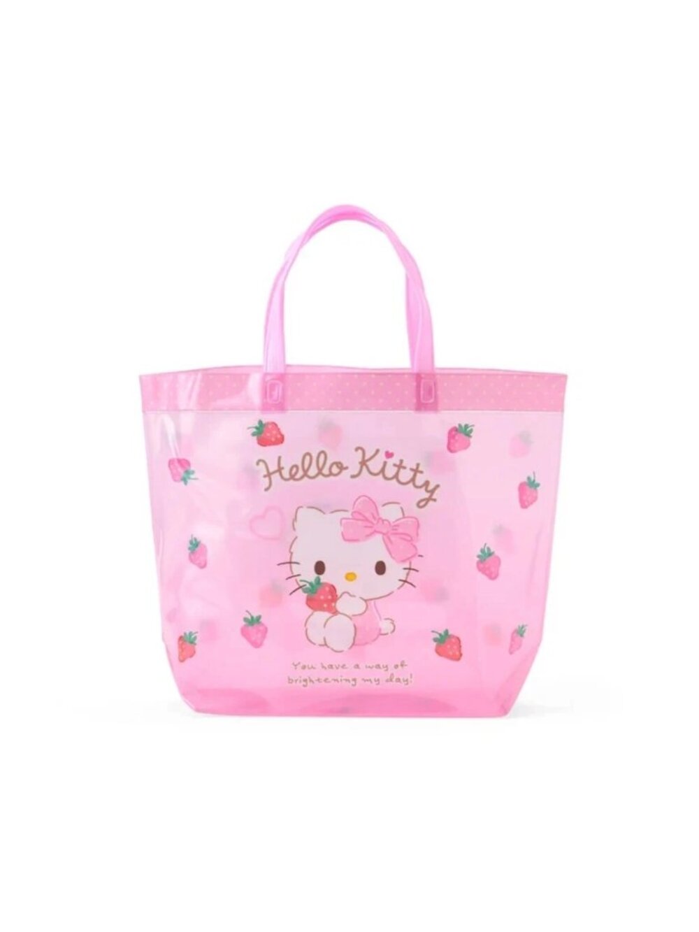 Sanrio Hello Kitty strawberry Clear Pink PVC Pool Bag